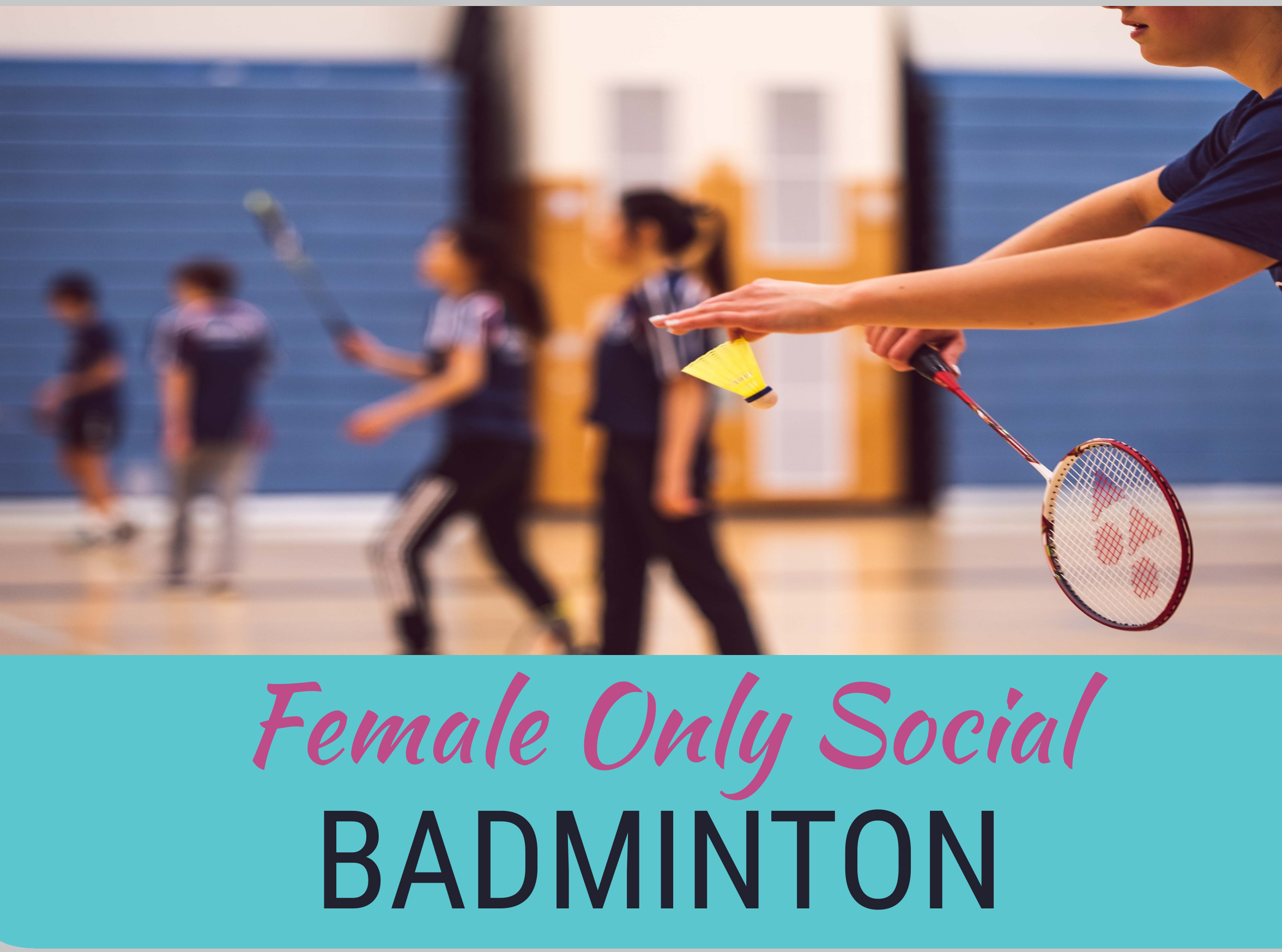 Lady playing badminton